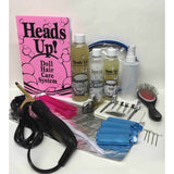 Heads Up! Hair Care Kit with shampoo, conditioner, detangler and doll-size curling iron