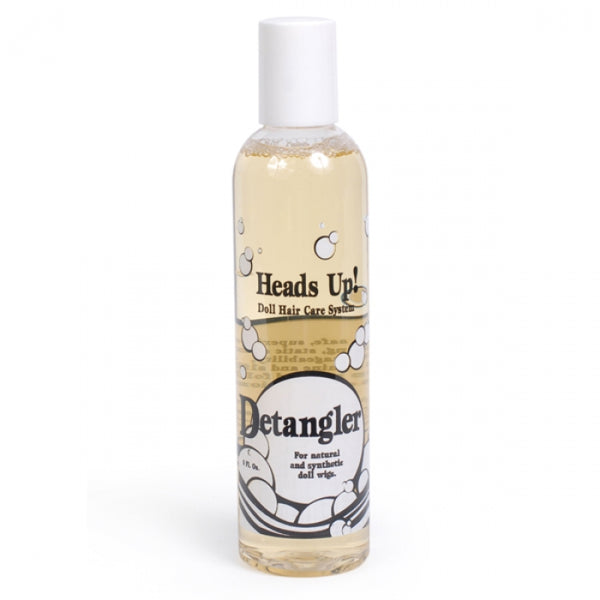 Heads Up! Detangler bottle for loosening knots in doll wigs, safe for mohair